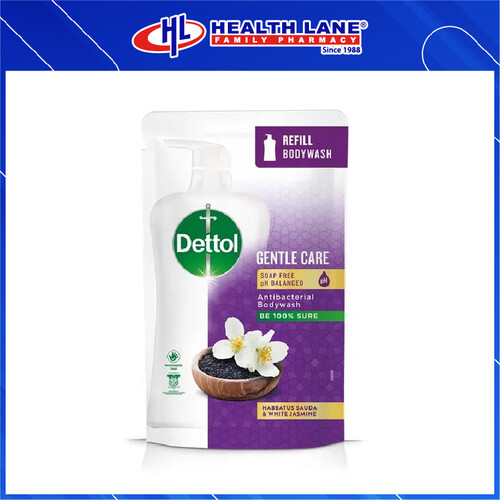 DETTOL SHOWER GEL PROGENTLE HABBATUS SAUDA & WHITE JASMINE - REFILL (800G)