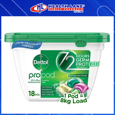 DETTOL LAUNDRY POD RAINFOREST FRESH 18'S