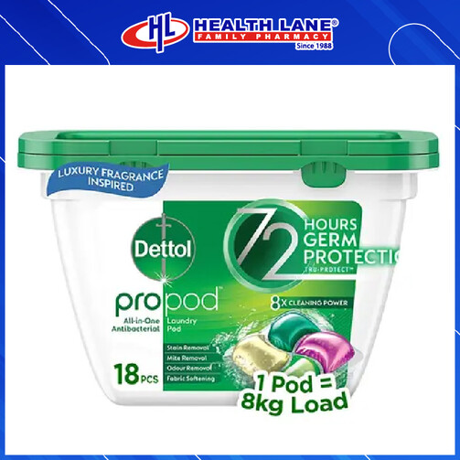 DETTOL LAUNDRY POD RAINFOREST FRESH 18'S