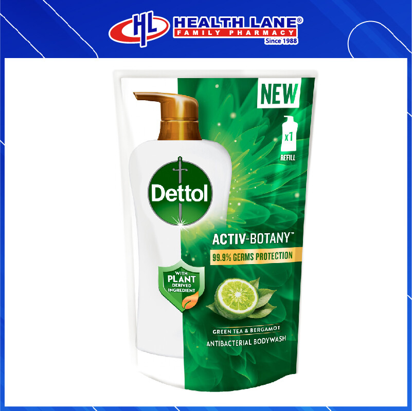 DETTOL SHOWER GEL BOTANICAL GREEN TEA & BERGAMOT (REFILL) - 750ML