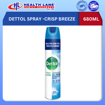  DETTOL SPRAY -CRISP BREEZE 680ML 