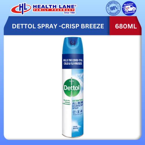 DETTOL SPRAY -CRISP BREEZE 680ML
