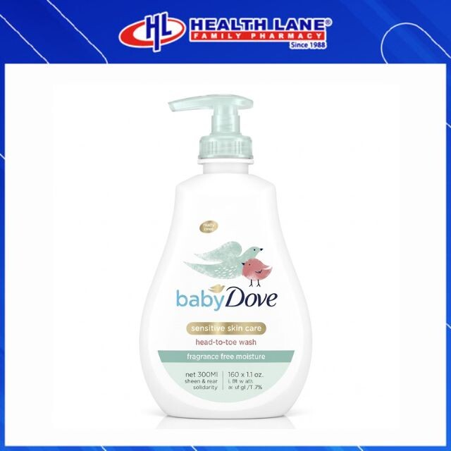 BABY DOVE HEAD TO TOE WASH 400ML - FRAGRANCE FREE MOISTURE
