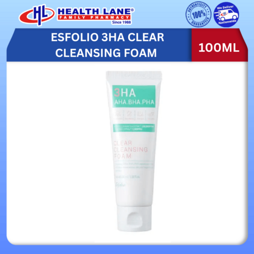 ESFOLIO 3HA CLEAR CLEANSING FOAM 100ML