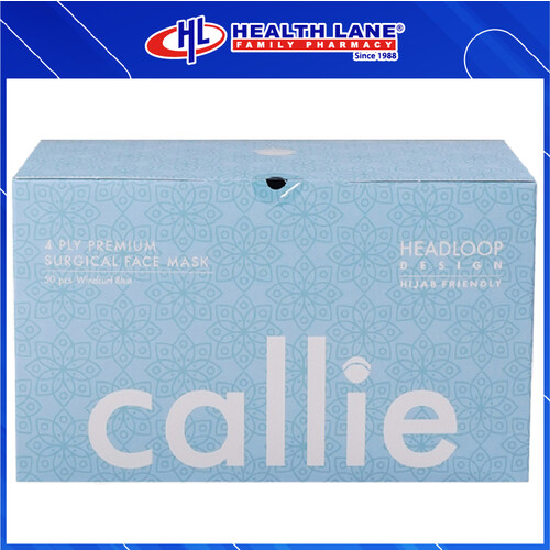 CALLIE  FACE MASK 4 PLY 50'S- BLUE