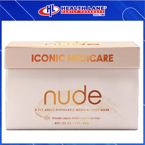 ICONIC  FACE MASK 4 PLY- NUDE SERIES 50'S