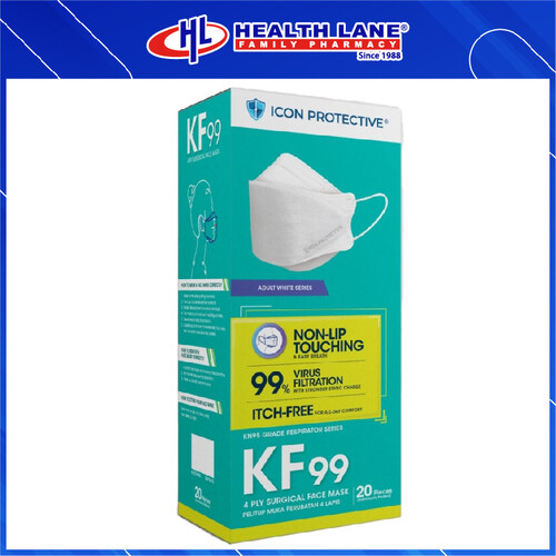 ICONIC  FACE MASK KF99- SNOW WHITE (10'S)