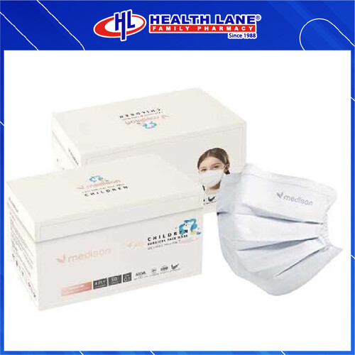 MEDISON 4PLY KID'S SURGICAL FACE MASK (WHITE) 50'S