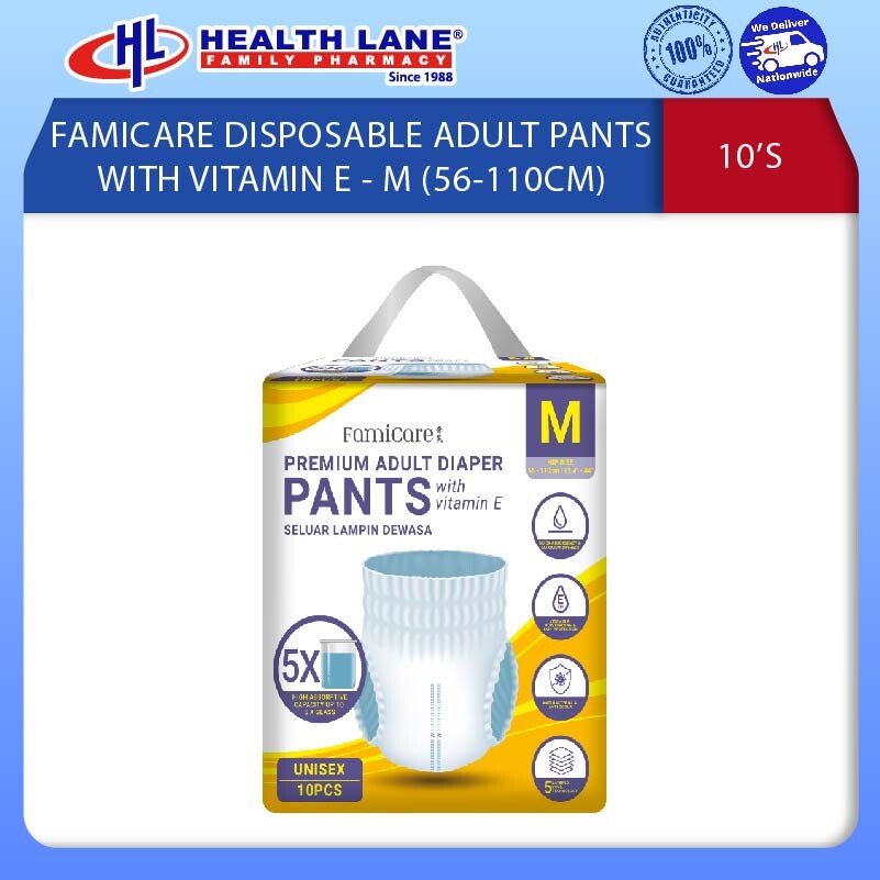 FAMICARE  ADULT PANTS DENGAN VIT E - M (10'S)