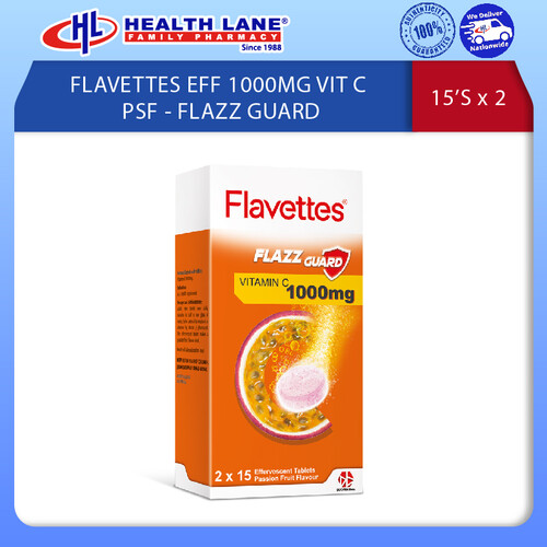 FLAVETTES EFF 1000MG VIT C PSF - FLAZZ GUARD 15'S X 2