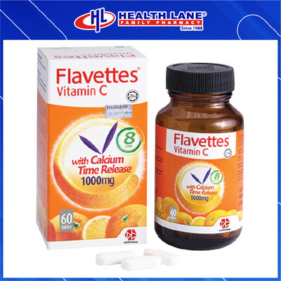 FLAVETTES TIME RELEASE C 1000MG WITH CALCIUM (60'S)