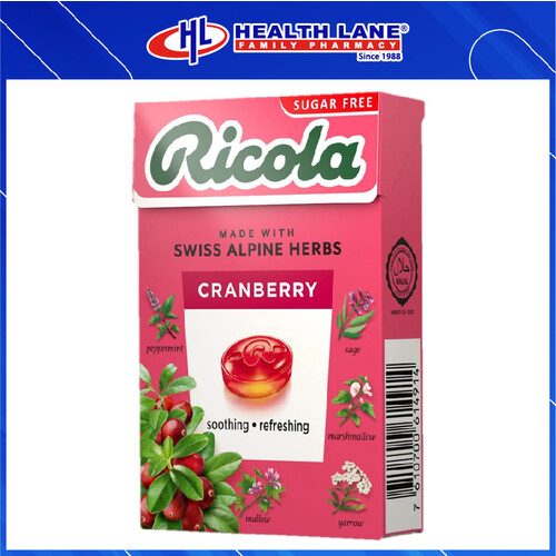 RICOLA LOZENGES CRANBERRY (40G)