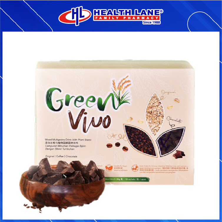 GREENVIVO MULTIGRAIN PLANT STEROL DRINK (CHOCO) - 30G X 15'S 