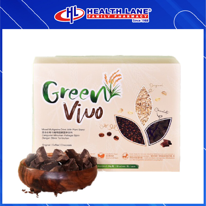GREENVIVO MULTIGRAIN PLANT STEROL DRINK (CHOCO) - 30G X 15'S 