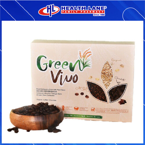 GREENVIVO MULTIGRAIN PLANT STEROL DRINK - KOPI (30G X 15'S)