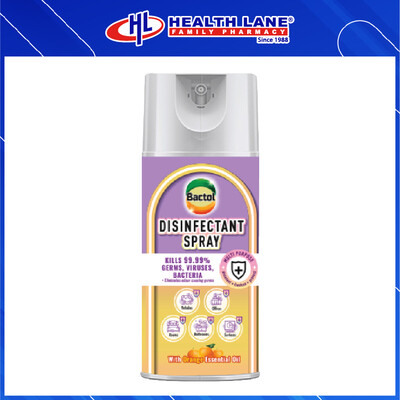 HLP BACTOL AIR FRESH DISINFECTANT SPRAY- ORANGE ESSENTIAL OIL (450ML)
