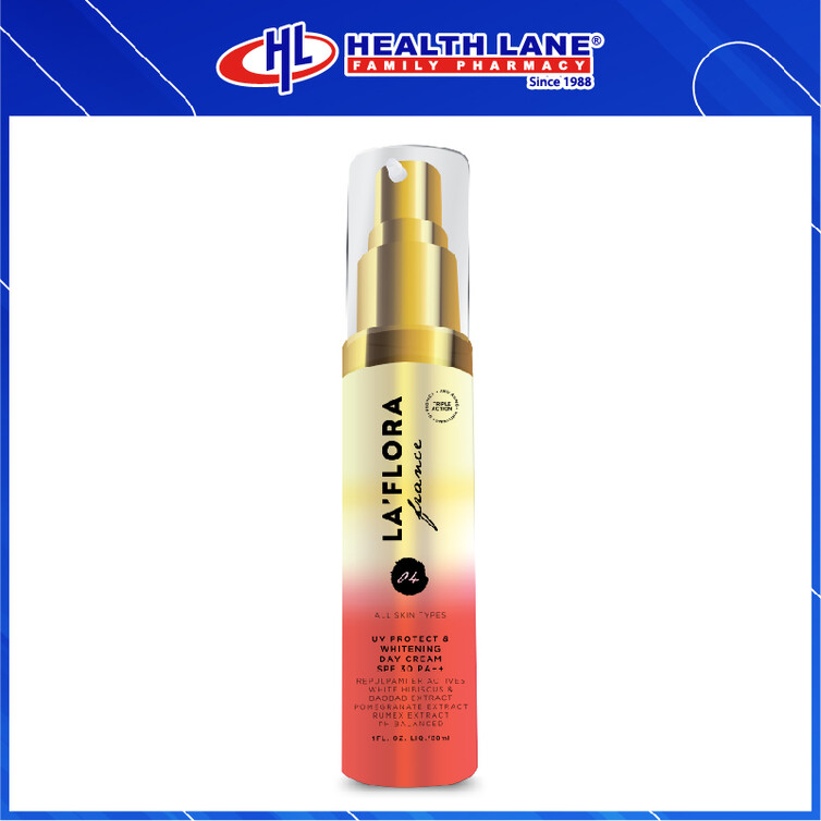 HLP LA' FLORA FRANCE UV PROTECT & PEMUTIH DAY KRIM SPF30 PA++ (30ML)