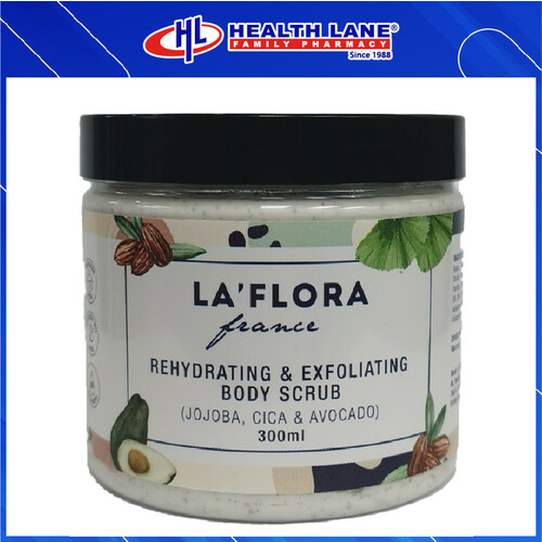 HLP LA'FLORA REMOISTURISING & EXFOLIATING BODY SCRUB (300ML)