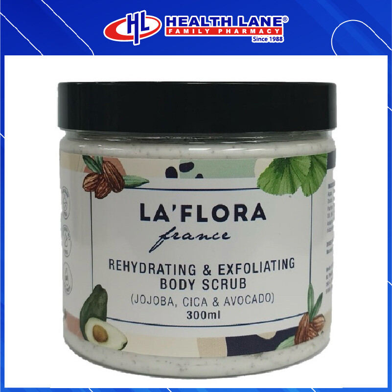 HLP LA'FLORA REHYDRATING & EXFOLIATING BODY SCRUB (300ML)