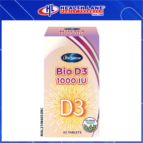 LIFESENZE BIO D3 1000 IU TABLET 60'S