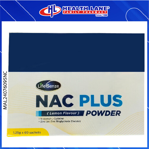 HLP LIFESENZE NAC PLUS (LEMON FLAVOUR) SACHET 60'S 