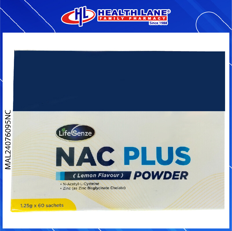 HLP LIFESENZE NAC PLUS (LEMON FLAVOUR) SACHET 60'S 