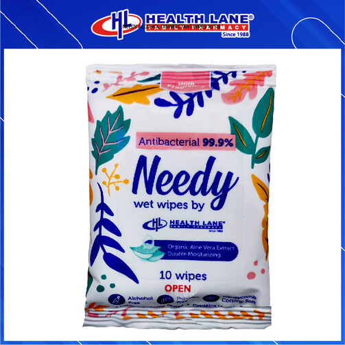 NEEDY TISU LEMBAP 99.9% ANTIBAKTERIA-FRAGRANCE PINK (10'S)