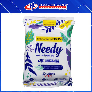 NEEDY TISU MOIST 99.9% ANTI-BACTERIAL-TANPA BAU YELLOW (10'S)