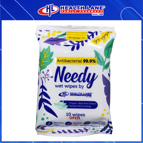 NEEDY TISU LEMBAP 99.9% ANTIBAKTERIA-TANPA BAU YELLOW (10'S)