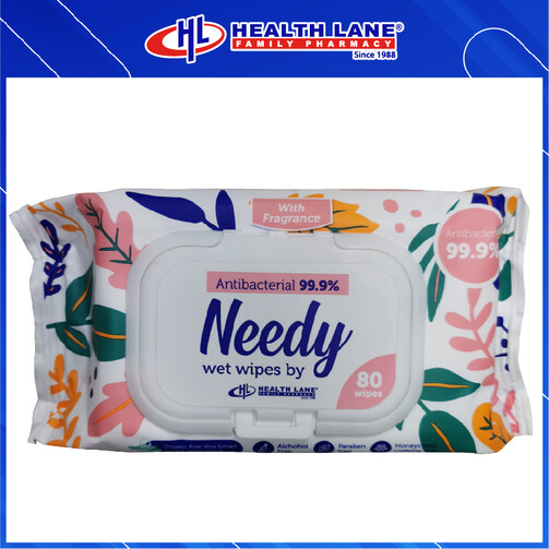 NEEDY TISU LEMBAP 99.9% ANTIBAKTERIA-FRAGRANCE PINK (80'S)