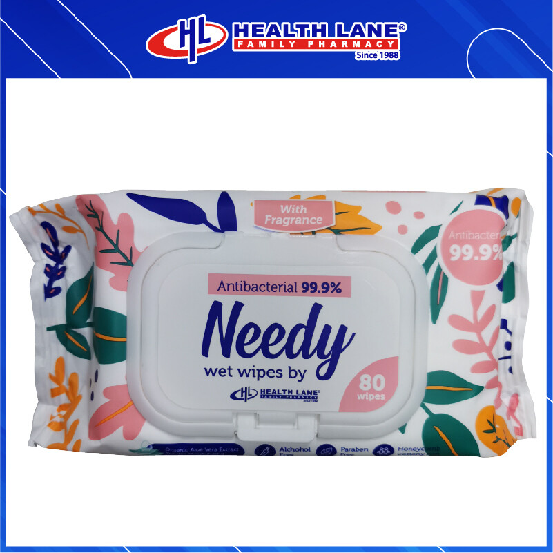 NEEDY TISU LEMBAP 99.9% ANTIBAKTERIA-FRAGRANCE PINK (80'S)