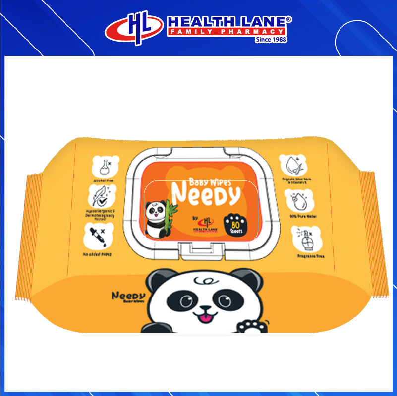 NEEDY BAYI TISSUE LEMBAP TANPA BAU- YELLOW (80'S)
