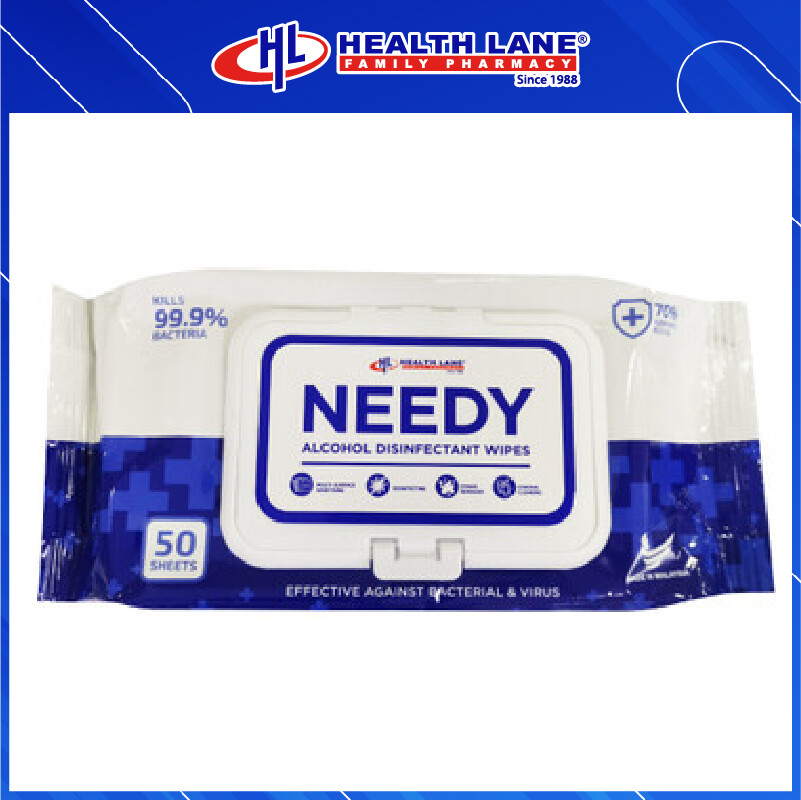NEEDY ALCOHOL DISINFECTANT TISSUE LEMBAP 50'S