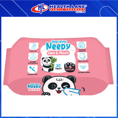 NEEDY HAND & MULUT  TISSUE LEMBAP- PINK (30'S)