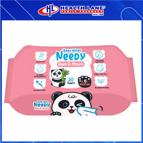 NEEDY HAND & MOUTH  WET TISSUE- PINK (30'S)