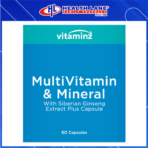  VITALMINZ MULTIVITAMIN & MINERAL WITH SIBERIAN GINSENG EXTRACT PLUS CAPSULE 10'S