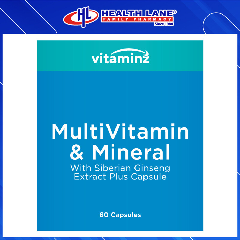  VITALMINZ MULTIVITAMIN & MINERAL WITH SIBERIAN GINSENG EXTRACT PLUS CAPSULE 10'S