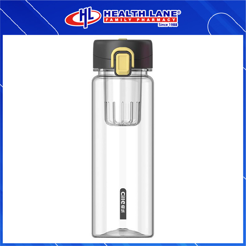 CILLE TRITAN BOTTLE W MAGNETIC INFUSER & LEAK PROOF LID BPA FREE 780ML - BLACK