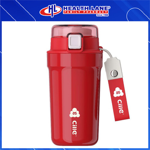 CILLE CERAMIC-LINED INSULATED MUG 420ML - RED