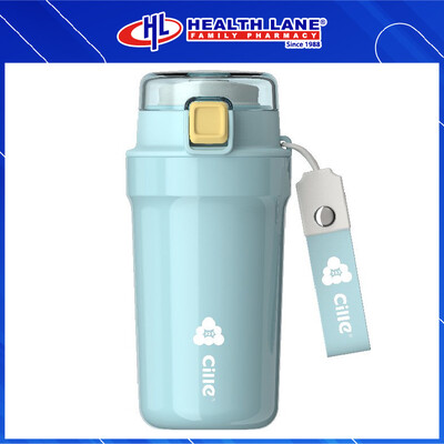 CILLE CERAMIC-LINED INSULATED MUG 420ML - BLUE