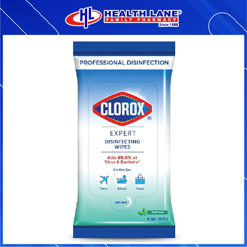 CLOROX DISINFECTING TISSUE LEMBAP EXPERT FLOWPACK (15'S)