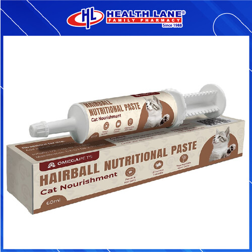 OMEGA PETS HAIRBALL NUTRITIONAL PASTE 60ML