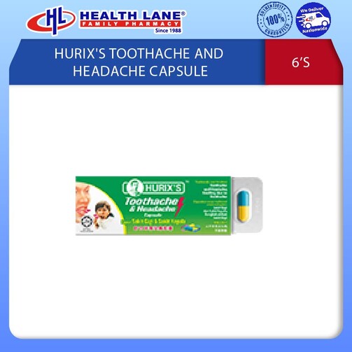 HURIX'S TOOTHACHE AND HEADACHE CAPSULE 6'S