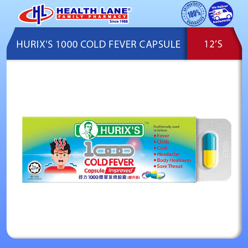 HURIX'S 1000 COLD FEVER CAPSULE 12'S