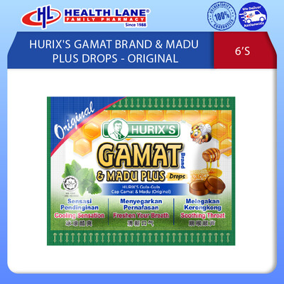 HURIX'S GAMAT BRAND & MADU PLUS DROPS - ORIGINAL (6'S)