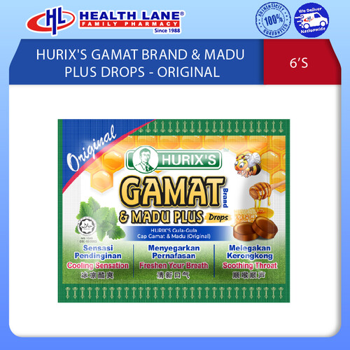 Hurix'S Gamat Brand & Madu Plus Drops(Original) 6's