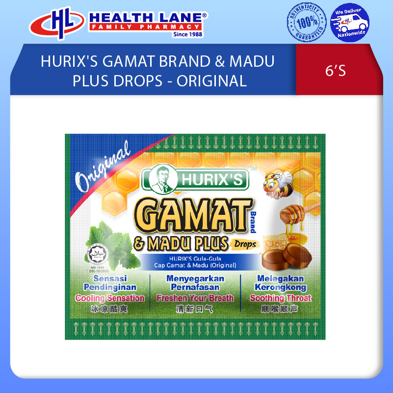 HURIX'S GAMAT BRAND & MADU PLUS DROPS - ORIGINAL (6'S)