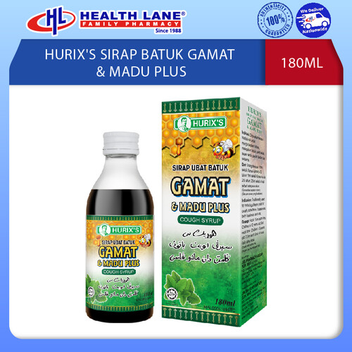 HURIX'S SYRUP BATUK GAMAT & MADU PLUS (180ML)