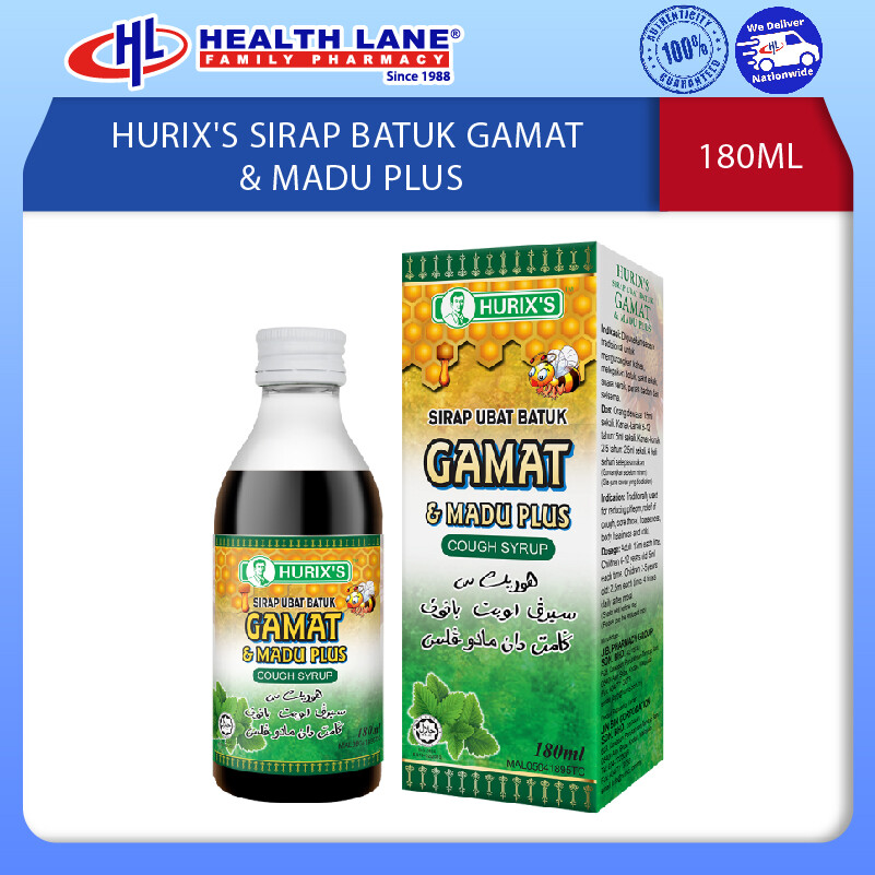 HURIX'S SIRAP BATUK GAMAT & MADU PLUS (180ML)