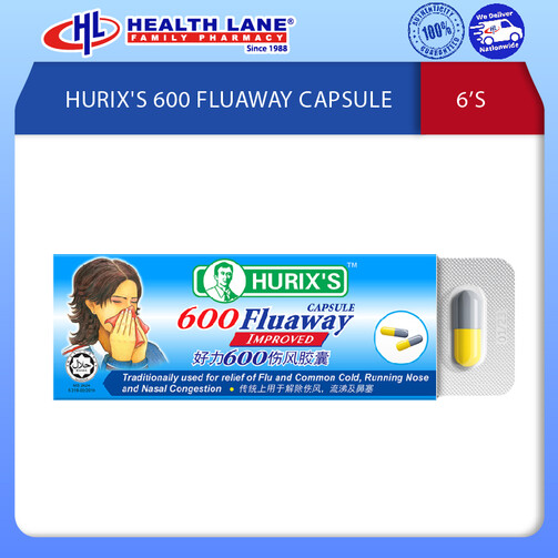 HURIX'S 600 FLUAWAY CAPSULE (6'S)